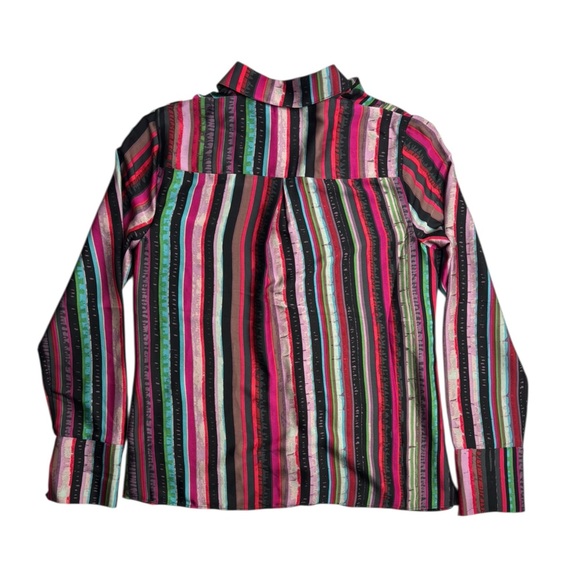 NEW NIC+ZOE Vivid Vision Button Front Business Casual Lightweight Blouse Small - Picture 8 of 13